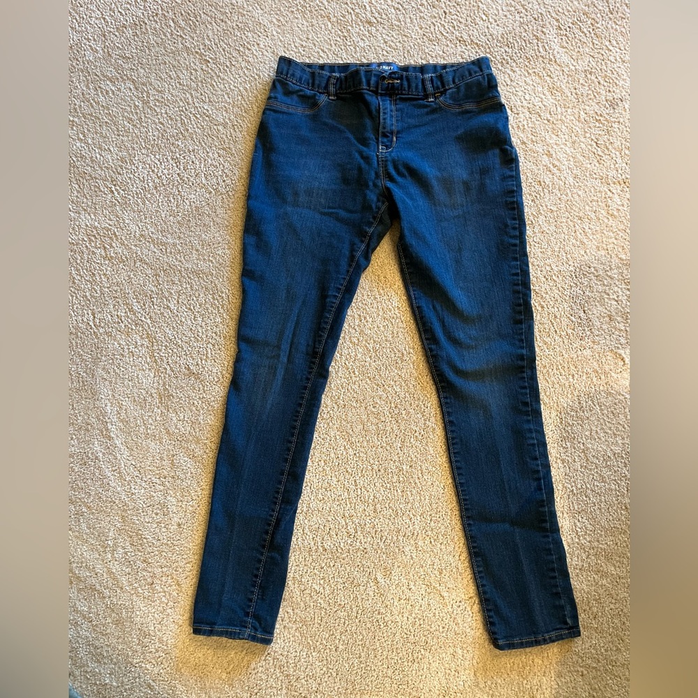Old Navy, rockstar jeggings, girls size 16 plus, dark blue